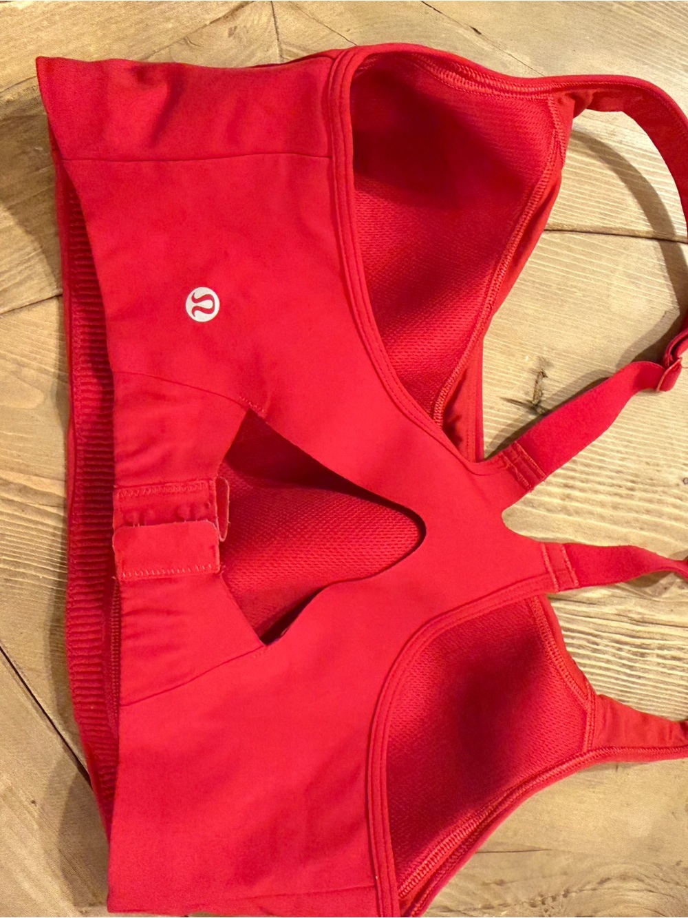 lululemon athletica red sports bra